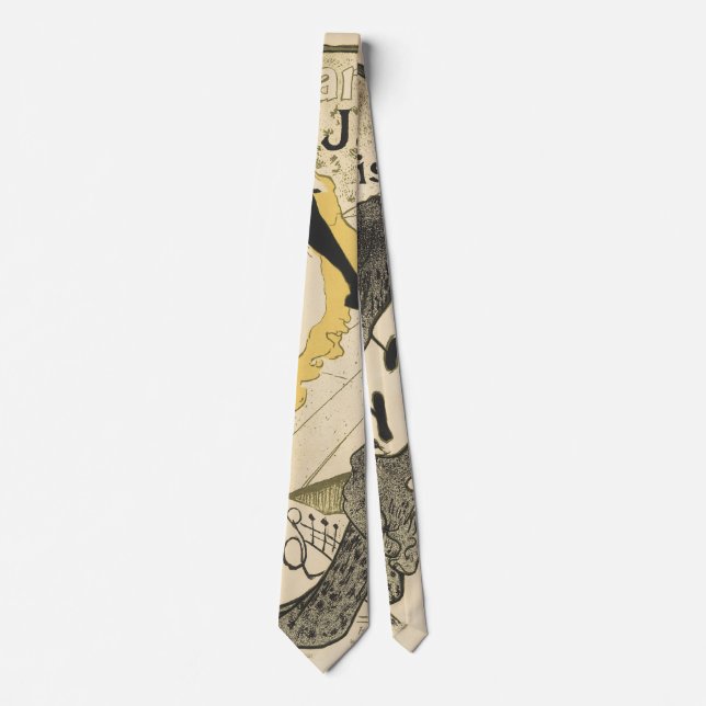 Art Nouveau Dancer Jane Avril by Toulouse Lautrec Tie (Front)