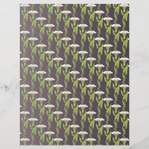 Art Nouveau dark Ipomoea floral wallpaper art