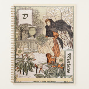 Art Nouveau December Winter Garden Illustration Planner