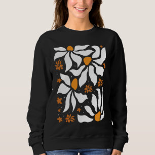 Art Nouveau Deco Flowers Boho Wildflowers Floral Sweatshirt