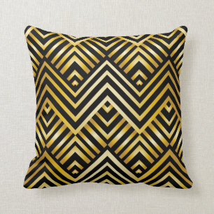 art nouveau,deco,gold,black,chic,elegant,vintage,c cushion