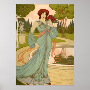 Art Nouveau Decoration Belle au Parc