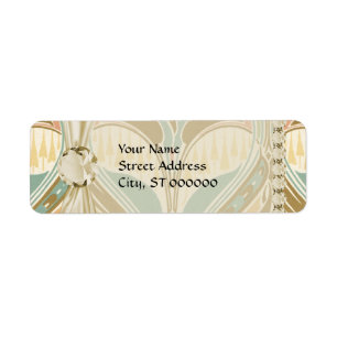 art nouveau decorative bliss pattern return address label