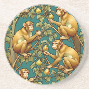 Art Nouveau Decorative Ceramic Tile Coaster