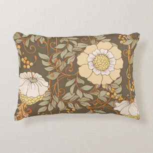Art Nouveau: Decorative Floral Vintage. Cushion