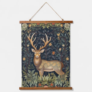 Art nouveau deer in the garden hanging tapestry