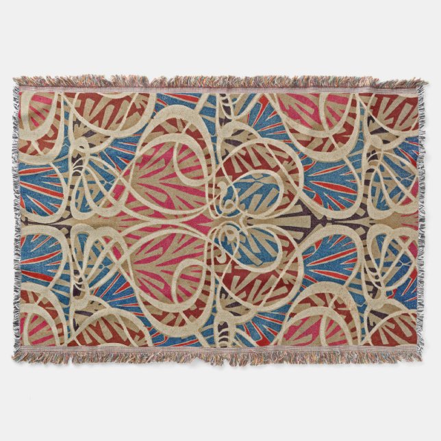 Art Nouveau Design #10 at Emporio Moffa Throw Blanket (Front)
