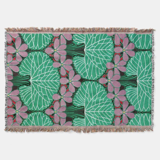Art Nouveau Design #12 at Emporio Moffa Throw Blanket (Front)