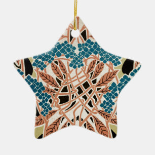 Art Nouveau Design #12 Ceramic Tree Decoration