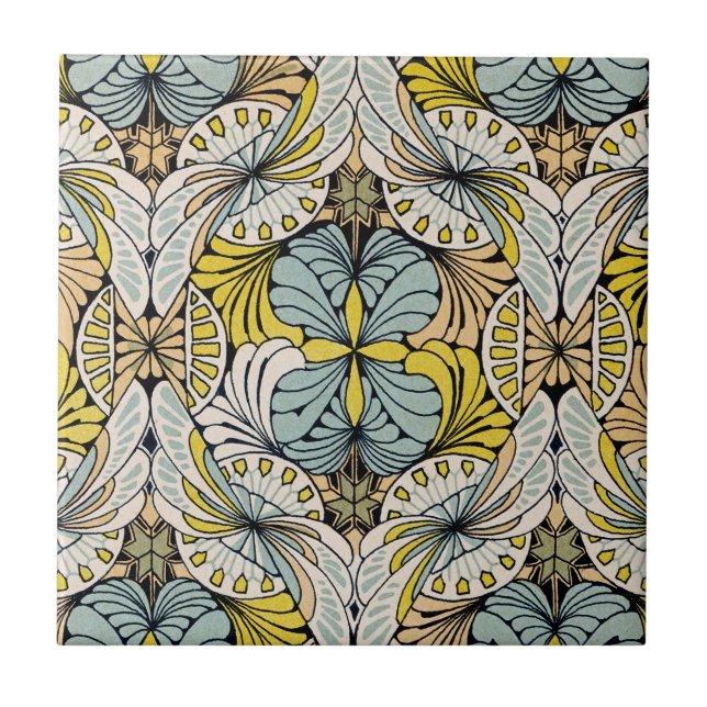 Art Nouveau Design #4 @ VictoriaShaylee Ceramic Tile (Front)