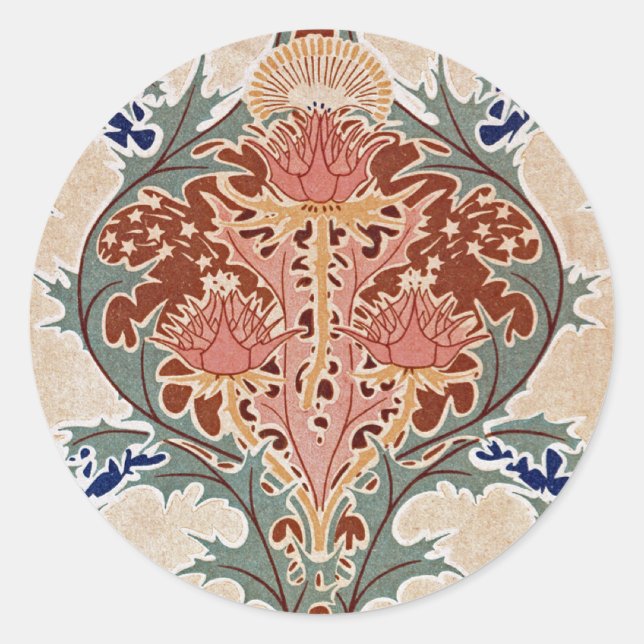 Art Nouveau Design #6 at Emporio Moffa Classic Round Sticker (Front)