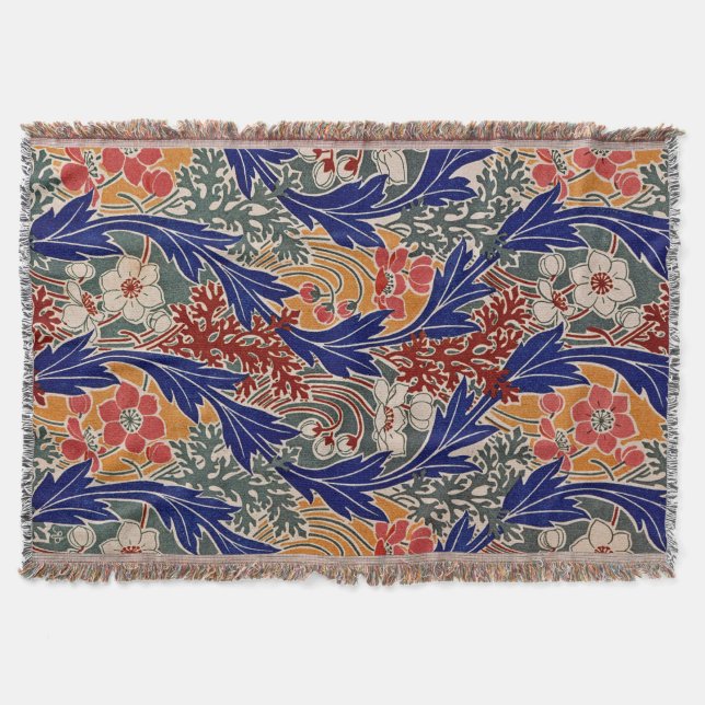 Art Nouveau Design #8 at Emporio Moffa Throw Blanket (Front)