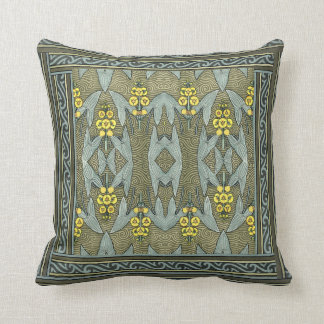 Art Nouveau Design Border Throw  Pillow