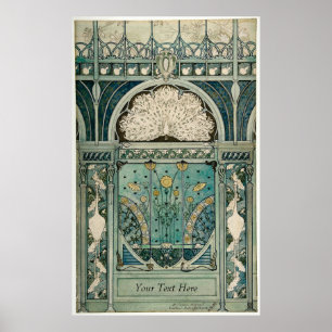 Art Nouveau Design by Émile Hutré c1896 Poster