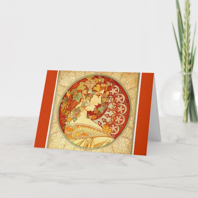 Art Nouveau design Holiday Card (Front)