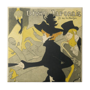 Art Nouveau, Divan Japonais by Toulouse Lautrec Ceramic Tile