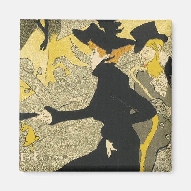 Art Nouveau, Divan Japonais by Toulouse Lautrec Magnet (Front)