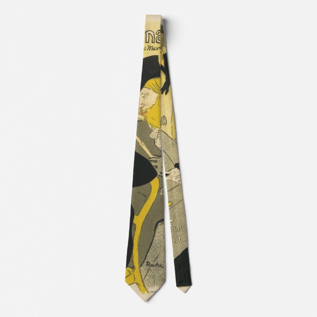 Art Nouveau, Divan Japonais by Toulouse Lautrec Tie (Front)