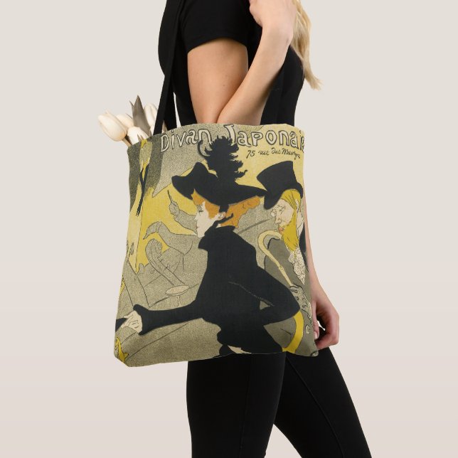 Art Nouveau, Divan Japonais by Toulouse Lautrec Tote Bag (Close Up)
