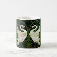 Art Nouveau Double Swan Classic Mug