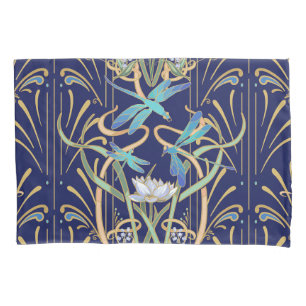 Art Nouveau Dragonflies Pattern Pillowcase