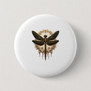 Art Nouveau Dragonfly Elegant Steampunk 6 Cm Round Badge
