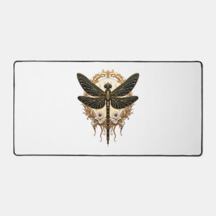 Art Nouveau Dragonfly Elegant Steampunk Desk Mat