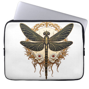 Art Nouveau Dragonfly Elegant Steampunk Laptop Sleeve