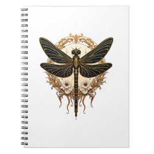 Art Nouveau Dragonfly Elegant Steampunk Notebook