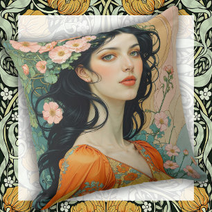 Art Nouveau Elegance for Your Sofa Cushion