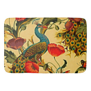 Art Nouveau Elegance: Sidewall, The Peacock, 1896 Bath Mat