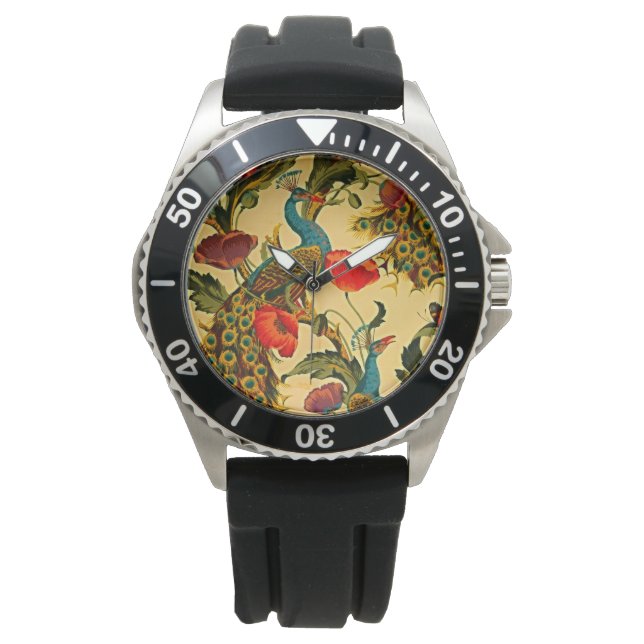 Art Nouveau Elegance: Sidewall, The Peacock, 1896 Watch (Front)