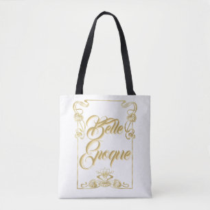 Art nouveau elegant gold and white Belle epoque Tote Bag