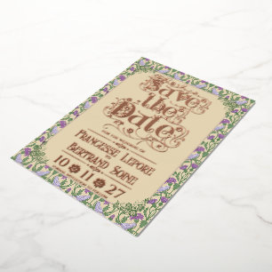 Art Nouveau Elegant Lovebirds Vintage Yellow 