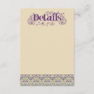 Art Nouveau Elegant Lovebirds Vintage Yellow Enclosure Card