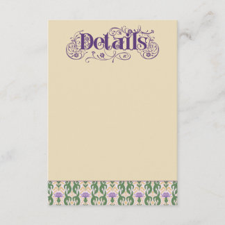 Art Nouveau Elegant Thistle Vintage Yellow Enclosure Card