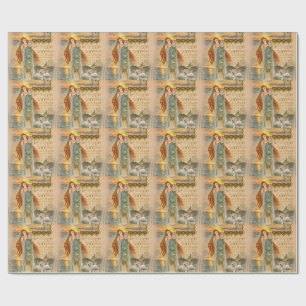Art Nouveau Elsa Lohengrin Poster with Swans Wrapping Paper