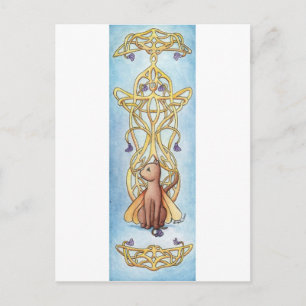 Art Nouveau Fairy Cat Postcard