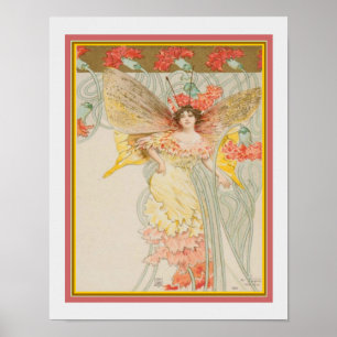 Art Nouveau Fairy Print by Raffaele Tafuri