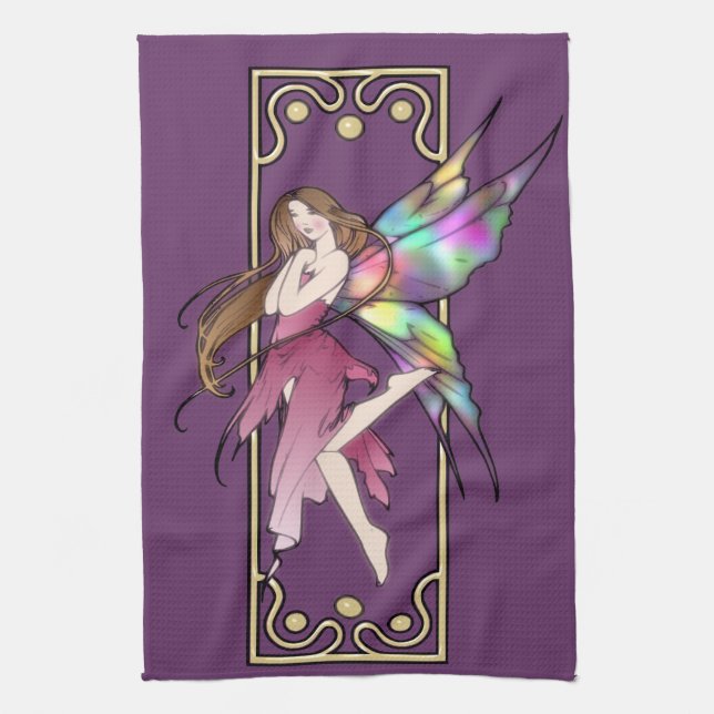 Art Nouveau Fairy Tea Towel (Vertical)