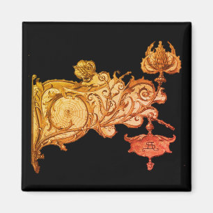 Art nouveau fall sconce and spiderweb magnet