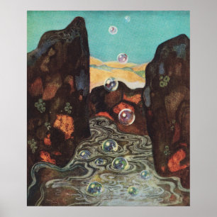 Art Nouveau Fantasy Bubbles in Canyon Decor