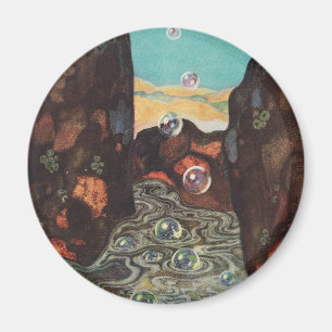 Art Nouveau Fantasy Bubbles in Canyon Decor Magnet