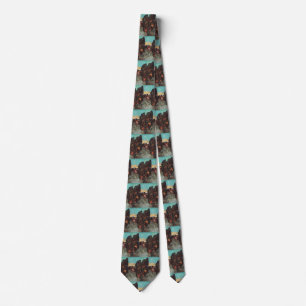 Art Nouveau Fantasy Bubbles in Canyon Decor Tie