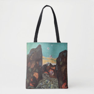 Art Nouveau Fantasy Bubbles in Canyon Decor Tote Bag