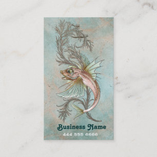 Art Nouveau Fantasy Fish Business Card