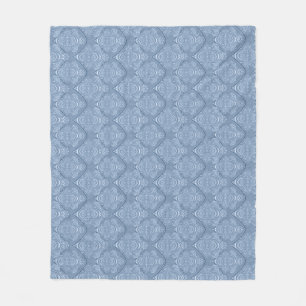 Art Nouveau Feather Pattern in Dusty Blue Fleece Blanket