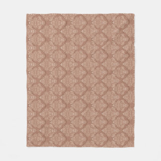 Art Nouveau Feather Pattern in Orange Fleece Blanket