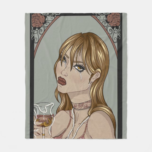 Art Nouveau Fleece Blanket (Front)