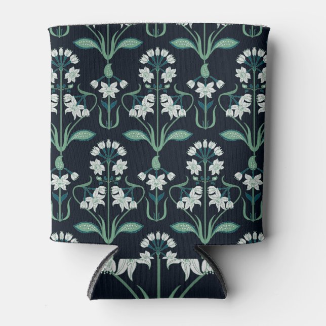 Art nouveau floral, abstract seamless pattern. can cooler (Front)